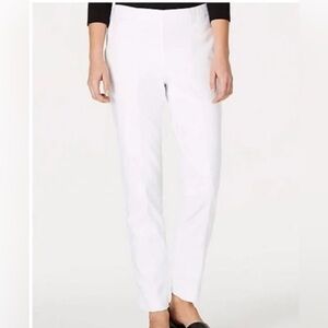 J. Jill Cotton Stretch Slim Leg Ankle Pull on White 4